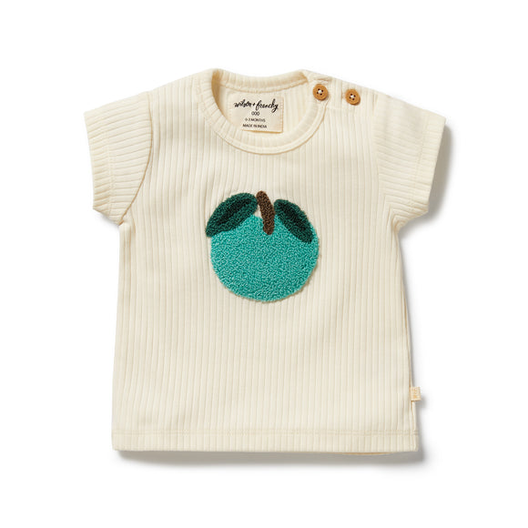 Wilson & Frenchy - Apple Papple Organic Embroidered Tee