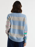 LD & Co - Lambswool Stripe Crew - Sky