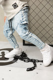 Cracked Soda - CS Detailed Pocket Jeans- Blue Denim