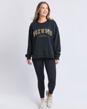 Foxwood - Metallic Interval Crew - Black with Gold