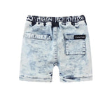 Cracked Soda - Knox Embossed Denim Shorts - Blue (00-8)