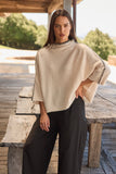 Tirelli - Contrast Stitch Detail Knit - Cream