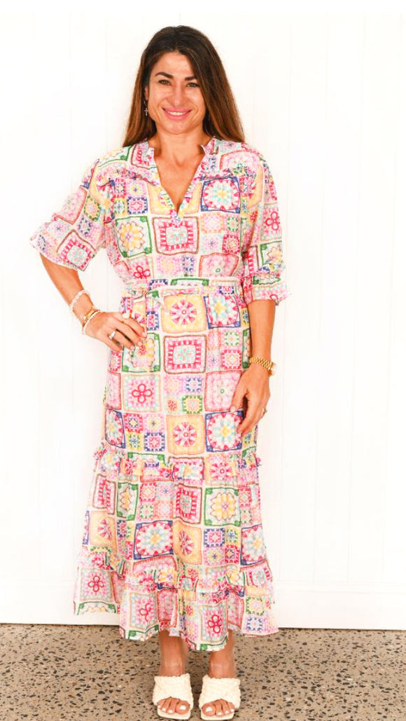 Palm Cove - Fleur Midi Dress - Crochet Dream