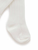 Purebaby - Rib Tights - Vanilla
