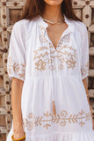 I Am Pylgrym - Julia Dress White with Imperial Aari Embroidery