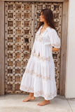 I Am Pylgrym - Julia Dress White with Imperial Aari Embroidery