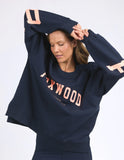 Foxwood - Interval Crew - Navy and Peach