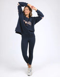 Foxwood - Interval Crew - Navy and Peach