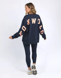 Foxwood - Interval Crew - Navy and Peach