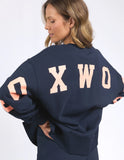 Foxwood - Interval Crew - Navy and Peach
