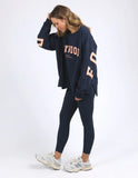 Foxwood - Interval Crew - Navy and Peach