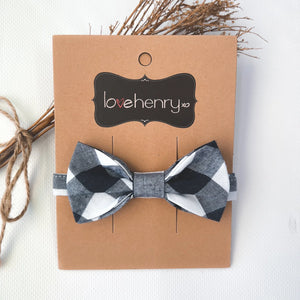 Love Henry - Bow Tie - Large Navy Check