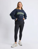 Foxwood - Interval Crew - Navy with Neon Yellow