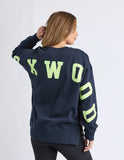Foxwood - Interval Crew - Navy with Neon Yellow