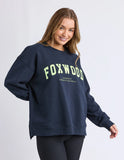 Foxwood - Interval Crew - Navy with Neon Yellow