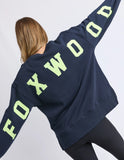 Foxwood - Interval Crew - Navy with Neon Yellow