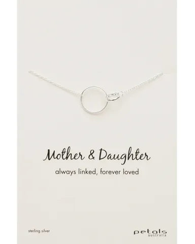 Mother & Daughter Necklace - Sterling Silver with Sterling Silver ...