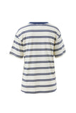 Ceres Life - Stevie Slouchy Tee - Milk / Heritage Navy Stripe