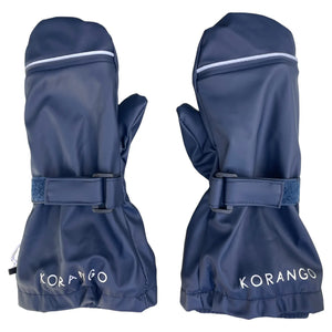 Korango - Polar Fleece Lined Waterproof Mittens With Adjustable Fastener - Navy