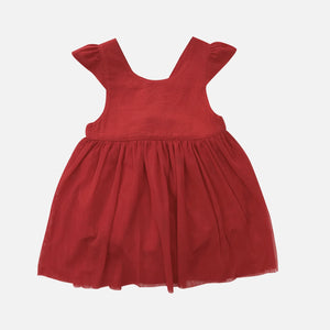 Love Henry - Baby Girls Lottie Dress - Red Linen