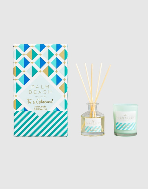 Palm Beach - Christmas Limited Edition Mini Candle & Diffuser Pack - Fir & Cedarwood