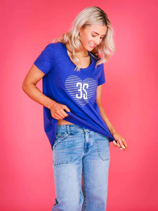 3rd Story - Ellie 3S Logo In Heart T-Shirt - Egyptian Blue*