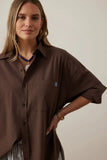Ceres Life - Peta Oversized Shirt - Brunette Brown