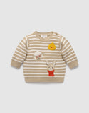 Purebaby - Easter Friends Jumper - Mushroom Stripe