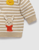 Purebaby - Easter Friends Jumper - Mushroom Stripe
