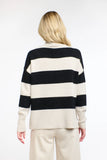 365 Days - Gracie Angora Stripe  Knit - Black/Natural