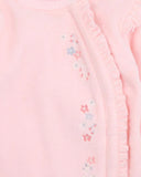 Bebe - Ciara Long Sleeve Velour Onesie - Fairy Pink