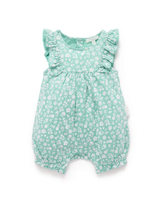 Purebaby - Ruffle Shortie Growsuit - Silhouette Print