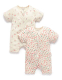 Purebaby - 2 Pack Digital Growsuit - Emilia Print