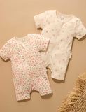 Purebaby - 2 Pack Digital Growsuit - Emilia Print