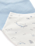 Purebaby - 2 Pack Essential Dribble Bib - Vanilla Nautical