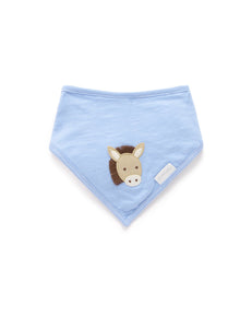 Purebaby - Donkey Bandana Bib - Caribbean