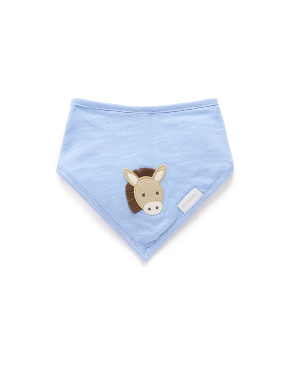 Purebaby - Donkey Bandana Bib - Caribbean