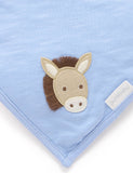 Purebaby - Donkey Bandana Bib - Caribbean