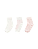 Purebaby - 3 Sock Pack - Pale Pink