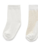 Purebaby - 3 Sock Pack - Wheat Melenge/Vanilla Pack
