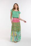 Italian Star - Costa Skirt - Green/Pink