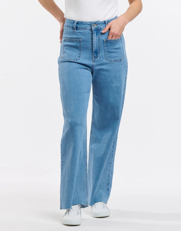 Italian Star - Eddie 7/8th Jeans - Light Wash