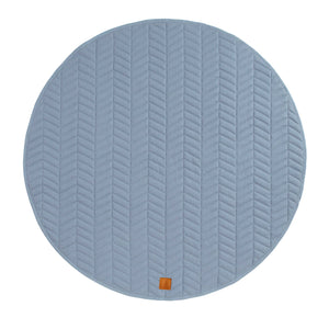 All 4 Ella - Quilted reversible linen playmat - Slate Blue