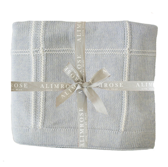 Alimrose - Grid Baby Blanket - Powder Blue