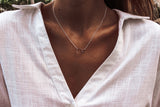 Mother & Child Necklace - Sterling Silver with Rose Gold