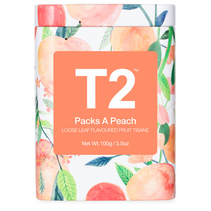 T2 Tea : Loose Leaf Tea Icon Tin 100g - Packs A Peach