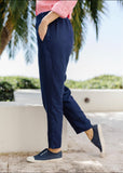 Goondiwindi Cotton - Classic Linen Pants - Navy