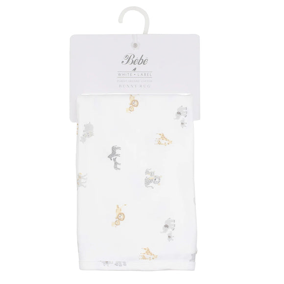 Bebe White Label - Bunny Rug Baby Blanket - Safari