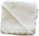 Alimrose - Mini Moss Stitch Baby Blanket - Ivory