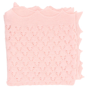 Bebe - Scalloped Edge Baby Blanket - Pink